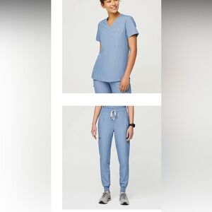 FIGS Heather Indigo Scrub Set